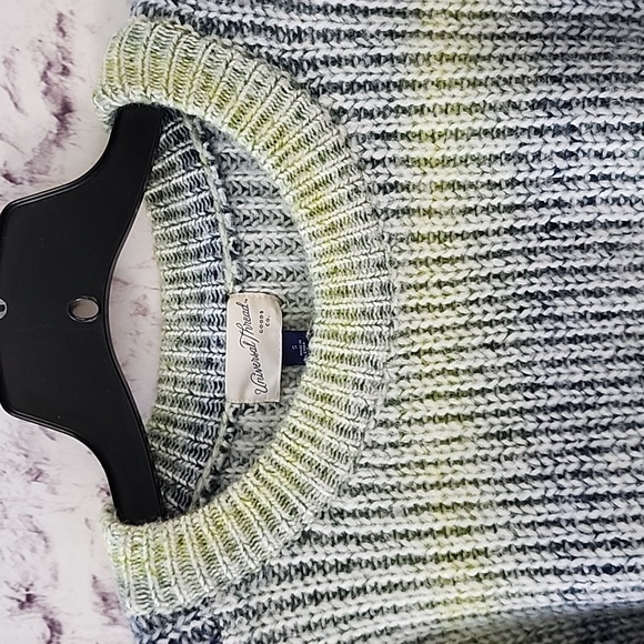 Universal Thread Chunky Knit Sweater Blue/Green Gradient Stripes Size S - EUC - Picture 2 of 9